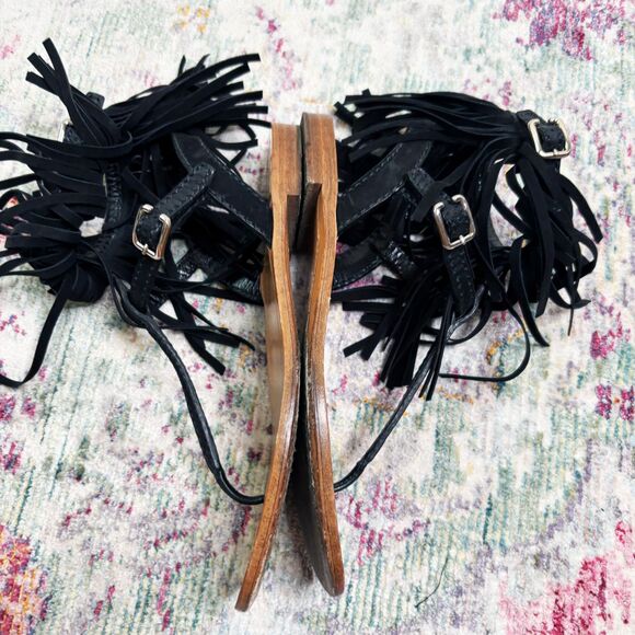 Prada Suede Frindge Sandals - Picture 11 of 12